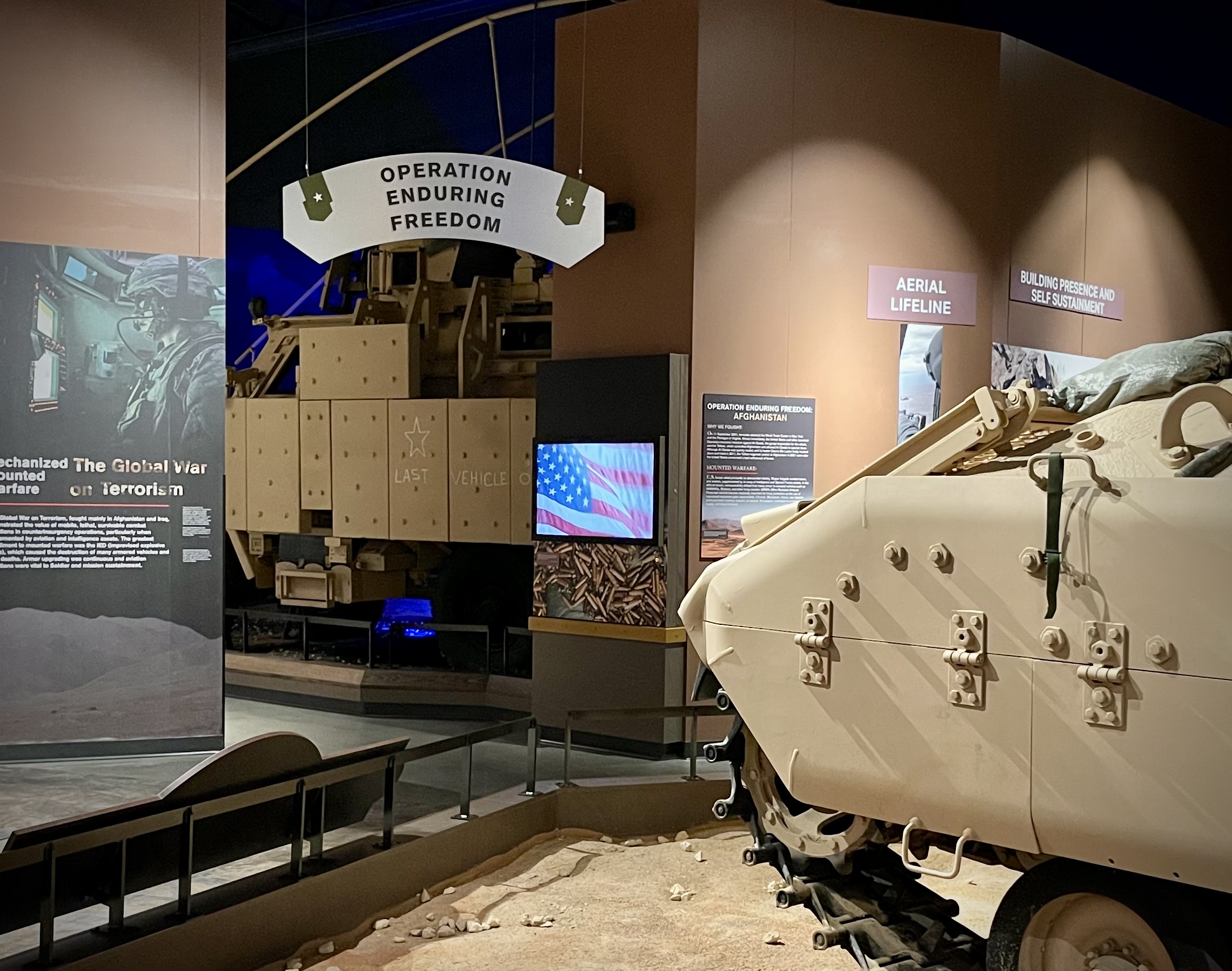 Modern Mounted Armor exhibit at the National Mounted Warrior Museum